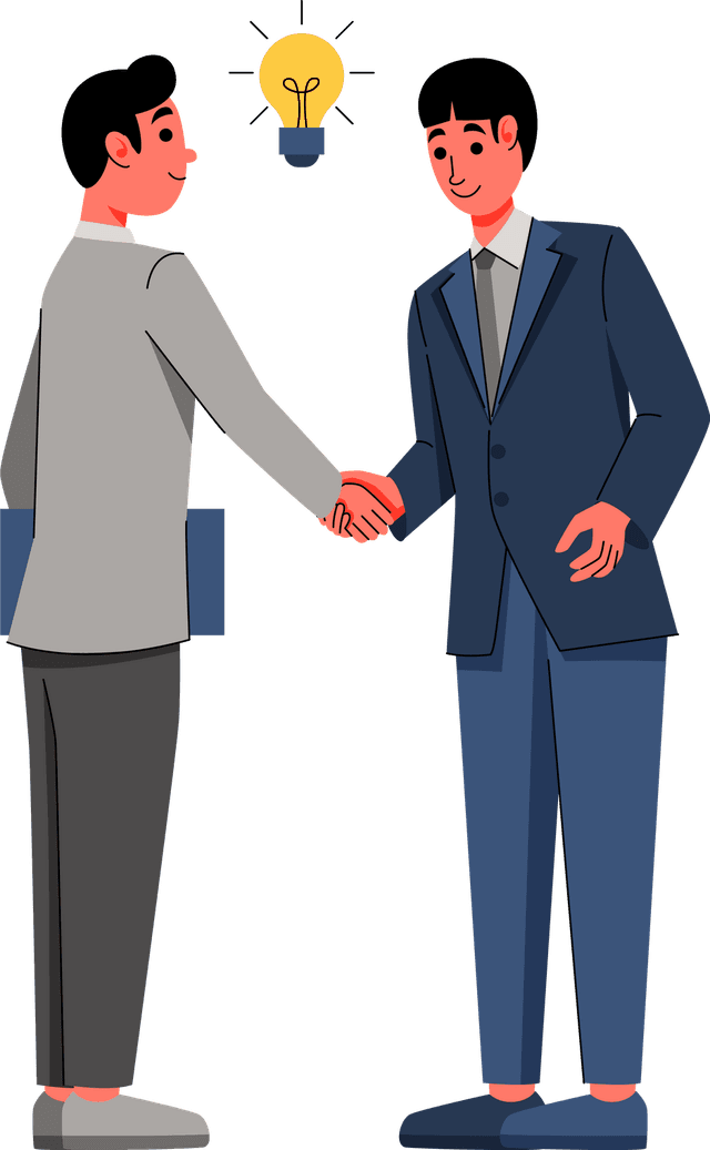 Business handshake illustration